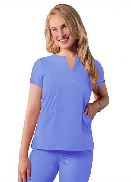 Adar Women’s Notched V Neck Top (Addition)