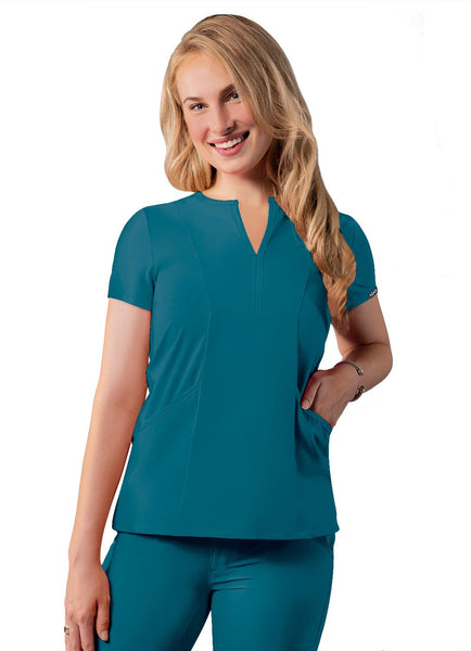 Adar Women’s Notched V Neck Top (Addition)