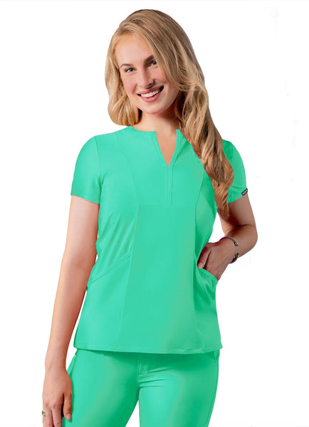Adar Women’s Notched V Neck Top (Addition)