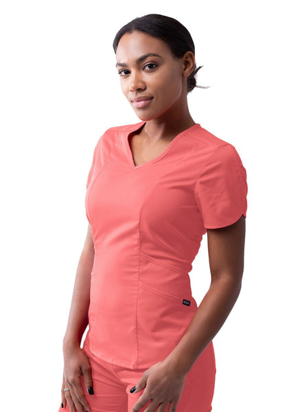 Women's Modern V-Neck Scrub Top ( Regular )