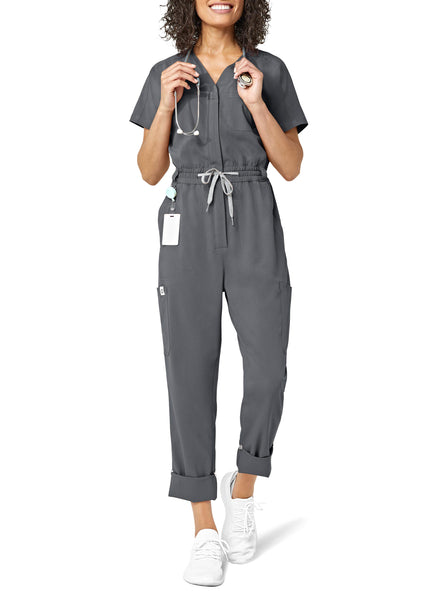 Zip Front Scrub Jumpsuit